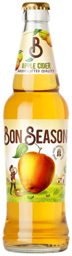 Сидр BON SEASON сладкий пастеризованный газированный 4,5%, 0.4л, детальное фото