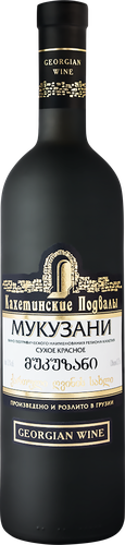 Вино КАХЕТИНСКИЕ ПОДВАЛЫ Мукузани сортовое выдержанное красное сухое, 0.75л