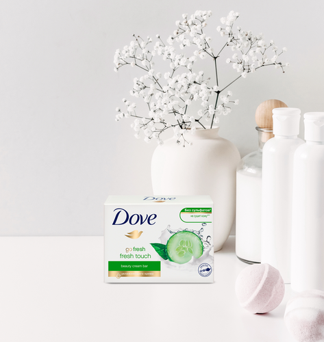 Крем-мыло DOVE Прикосновение свежести, 135г, фотография