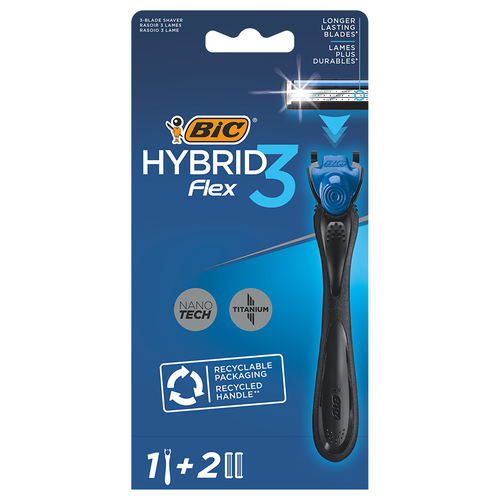 Бритва BIC Гибрид 3 Флекс, 2шт, вид