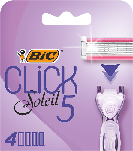 Кассеты сменные для бритвы BIC Мисс Солей Клик 5, 4шт, изображение
