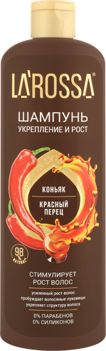 Шампунь для волос ЛА РОССА Коньяк и красный перец, 500мл, фотография