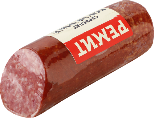 Колбаса варено-копченая РЕМИТ Сервелат Коньячный, весовая, изображение