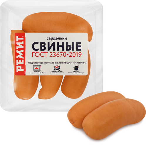 Сардельки РЕМИТ Свиные, 460г, изображение