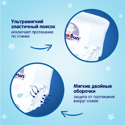 Подгузники-трусики YOKOSUN Comfort L 9–14кг, 44шт, крупный план
