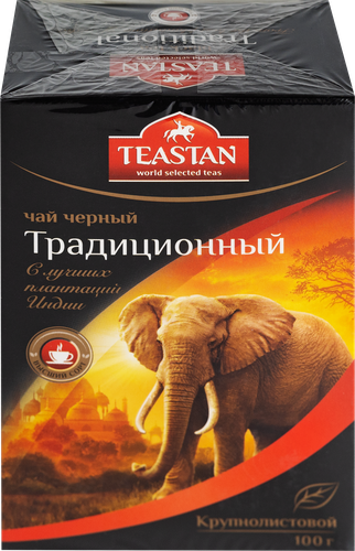 Чай черный TEASTAN Традиционный индийский, листовой, 100г, фотография