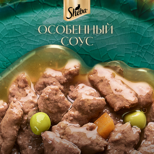 Корм консервированный для взрослых кошек SHEBA Nature's Collection с лососем и горохом, 75г, изображение
