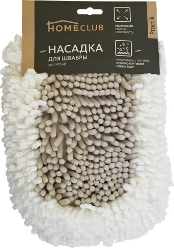 Насадка для швабры HOMECLUB Practik, микрофибра, 42x12см, фотография