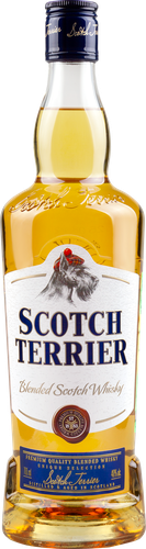 Виски SCOTCH TERRIER Скотч Терьер шотландский купажированный 40%, 0.7л, крупный план