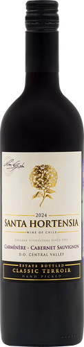 Вино SANTA HORTENSIA Карменер-Каберне Совиньон ординарное красное сухое, 0.75л
