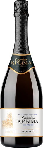 Вино игристое СОКРОВИЩА КРЫМА Крым Российское белое брют, 0.75л, детальное фото
