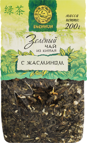 Чай зеленый SHENNUN Китайский с жасмином, 200г, фотография