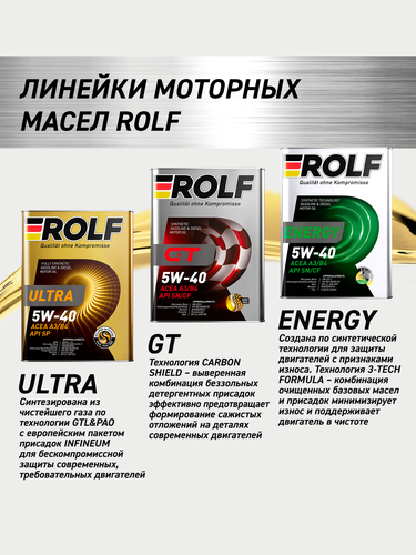 Масло моторное ROLF GT SAE 5W-30, ACEA A3/B4, синтетическое, 4л, фотография