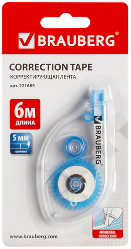 Лента корректирующая BRAUBERG 5мм, 6м, картинка