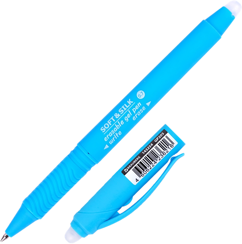 Ручка гелевая BRAUBERG Soft&Silk Fruity 0,7мм, стираемая, синий, фотография