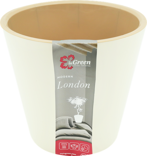 Горшок для цветов INGREEN London 3,3л d=19см, цвет сливочный, Арт. ING6251СЛВ, детальное фото
