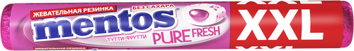 Жевательная резинка MENTOS Pure fresh XXL со вкусом тутти-фрутти, 23,3г, фото