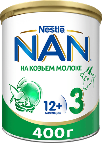 Молочко детское NAN 3 на козьем молоке, c 12 месяцев, 400г, вид