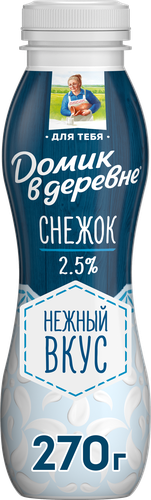 Продукт кисломолочный ДОМИК В ДЕРЕВНЕ Снежок 2,5%, без змж, 270г, фотография