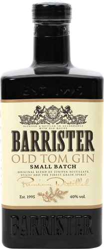 Джин BARRISTER Old Tom дистиллированный 40%, 0.7л, крупный план