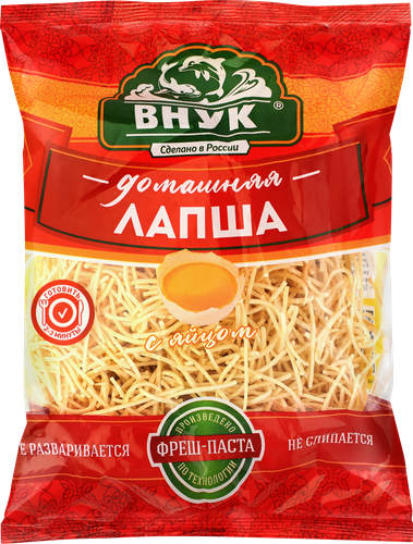 Лапша ВНУК Домашняя яичная группа А, 250г, детальное фото