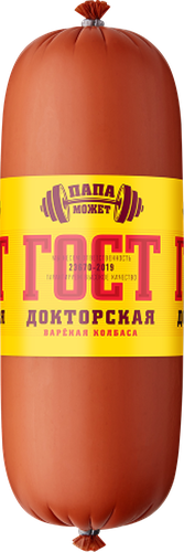Колбаса вареная ПАПА МОЖЕТ Докторская ГОСТ, весовая, фото