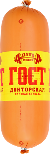 Колбаса вареная ПАПА МОЖЕТ Докторская ГОСТ, весовая, фото