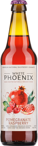 Медовуха WHITE PHOENIX Гранат, малина фильтрованная непастеризованная 5,6%, 0.45л, вид