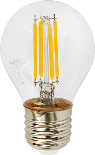 Лампа светодиодная OSRAM LED Star, 6Вт, E27, 2700К, теплый белый свет, шар, фото