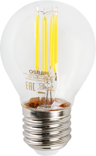 Лампа светодиодная OSRAM LED Star, 6Вт, E27, 4000К, нейтральный белый свет, шар, фотография