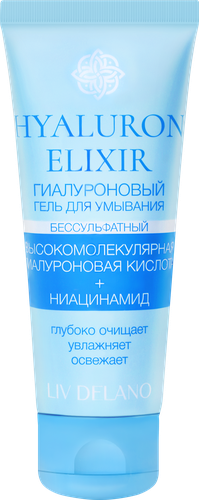 Гель для умывания LIV DELANO Hyaluron Elixir гиалуроновый, 75г, детальное фото