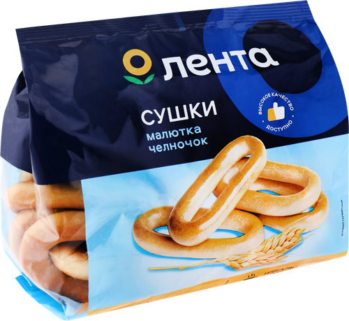 Сушки ЛЕНТА Челночок, 300г, крупный план