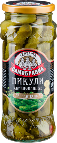Пикули маринованные СКАТЕРТЬ-САМОБРАНКА Деликатесные, 580мл, изображение