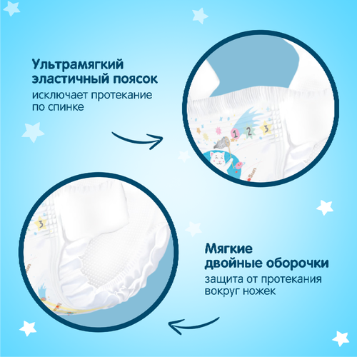 Подгузники YOKOSUN Premium M 5–10кг, 62шт, изображение