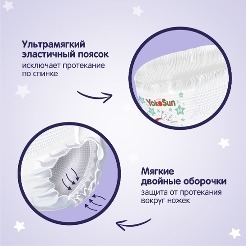 Подгузники-трусики YOKOSUN Premium XL 12–20кг, 38шт, крупный план