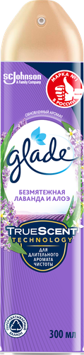 Освежитель воздуха GLADE Безмятежная лаванда и алоэ, 300мл, крупный план