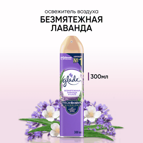 Освежитель воздуха GLADE Безмятежная лаванда и алоэ, 300мл, детальное фото