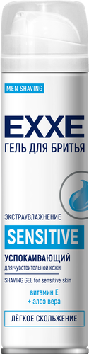 Гель для бритья EXXE Sensitive для чувствительной кожи, 200мл, детальное фото
