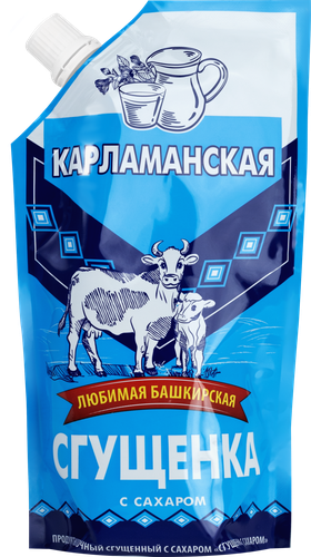 Продукт молокосодержащий КАРЛАМАНСКОЕ сгущенный с сахаром 1%, без змж, 270г, изображение