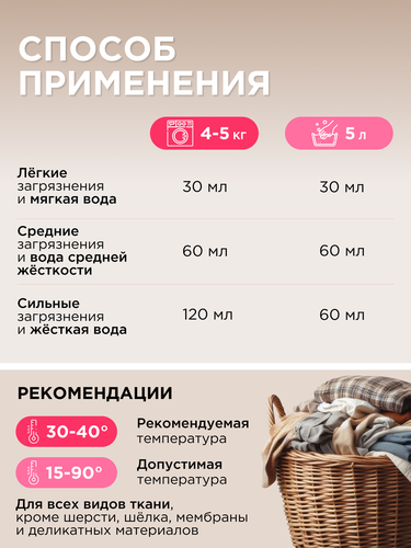Гель для стирки SYNERGETIC Color биоразлагаемый концентрированный, 1.5л, изображение