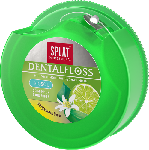 Зубная нить SPLAT Professional DentalFloss с ароматом бергамота и лайма, 30м, фотография
