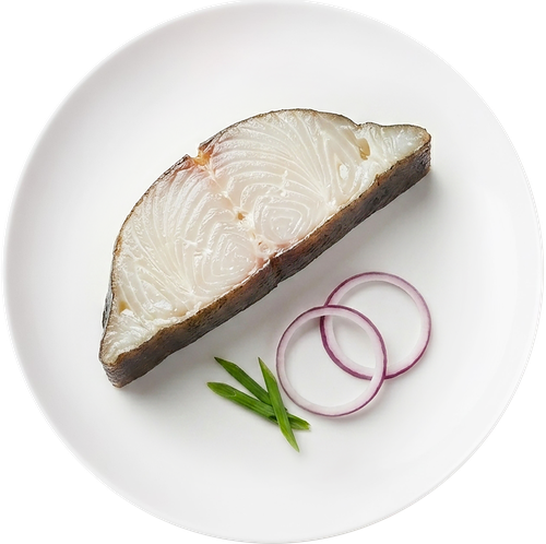 Палтус холодного копчения кусок на коже ЛЕНТА FRESH, весовой, детальное фото