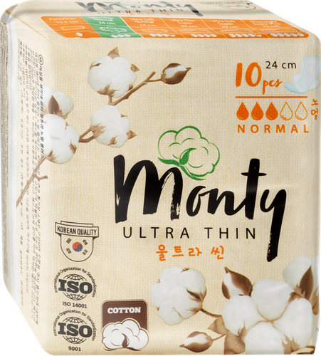 Прокладки MONTY Ultra Thin Normal Plus, 10шт, фотография
