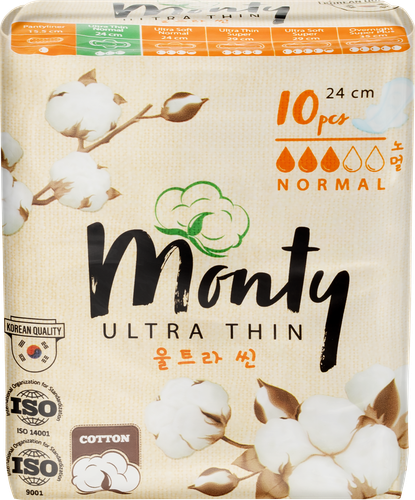 Прокладки MONTY Ultra Thin Normal Plus, 10шт, картинка