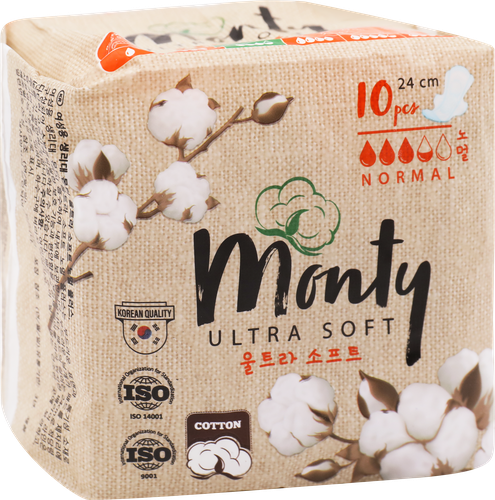 Прокладки MONTY Ultra Soft Normal Plus, 10шт, картинка