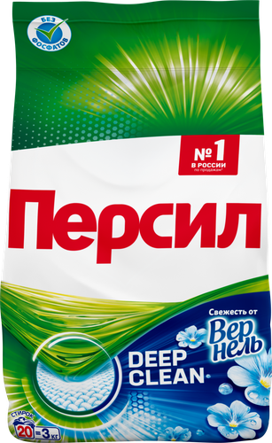 Стиральный порошок для белого белья ПЕРСИЛ Свежесть от ВЕРНЕЛЬ, автомат, 3кг, картинка
