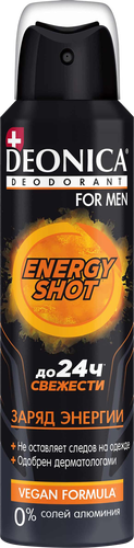 Антиперспирант-спрей мужской DEONICA For men Energy shot Vegan Formula, 150мл, фото