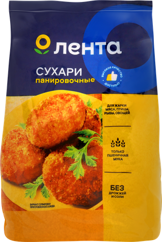 Сухари панировочные ЛЕНТА, 200г, крупный план