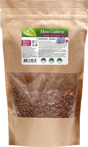 Семена льна MINI CALORIE очищенные, 200г, крупный план