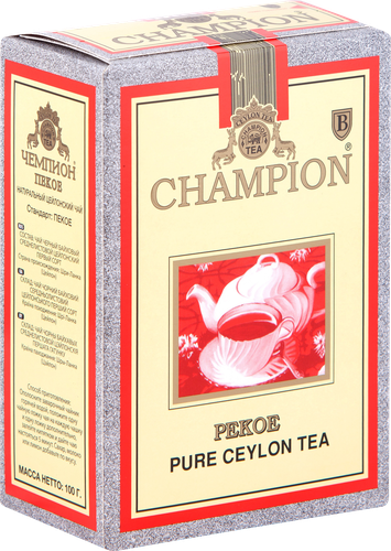 Чай черный CHAMPION TEA Пекое Цейлонский байховый, листовой, 100г, детальное фото